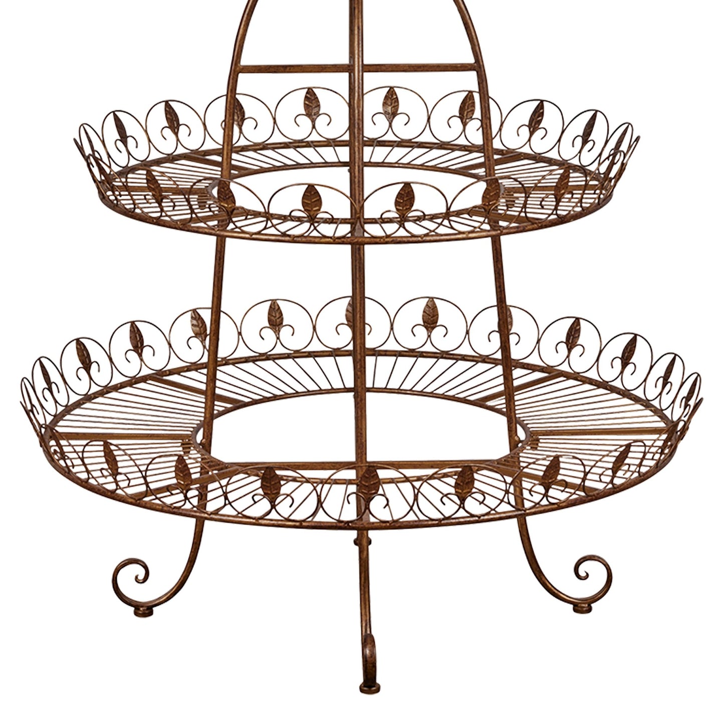 Christabelle Antique Gold 2-Tier Metal Mannequin Display Stand