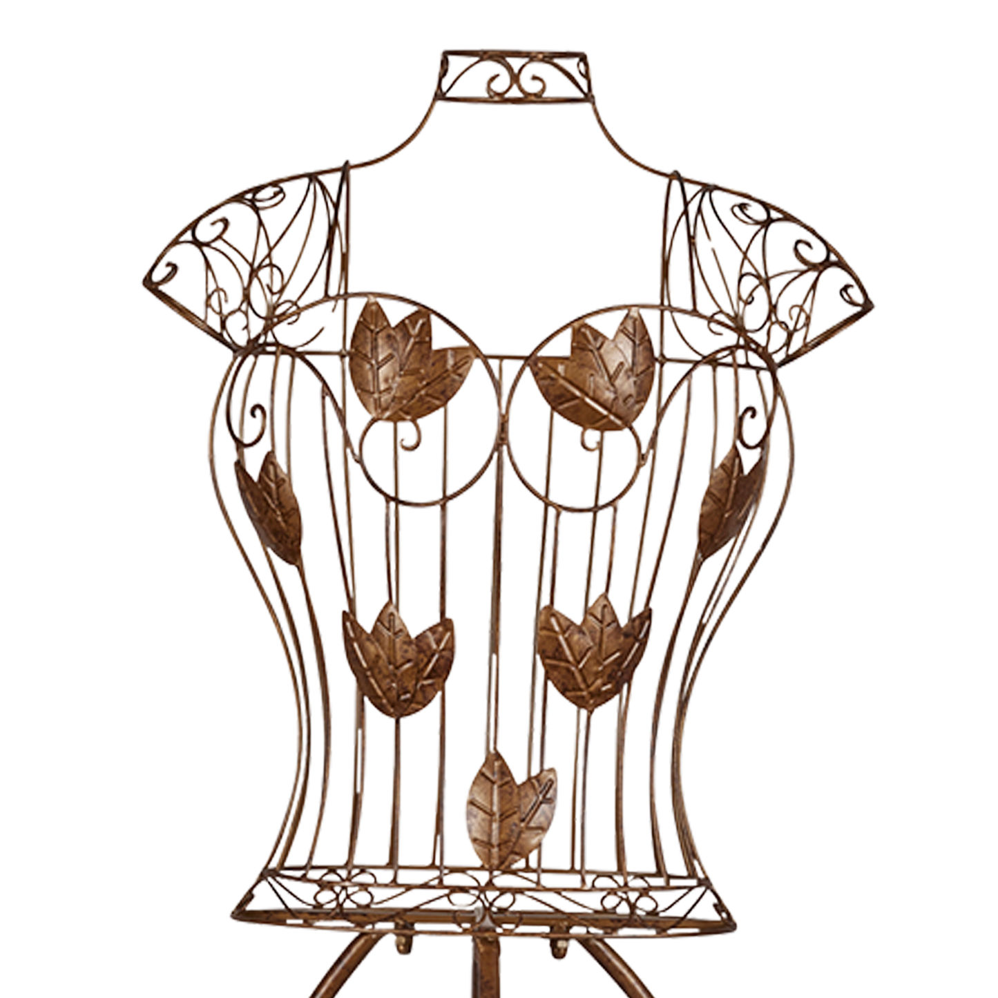 Christabelle Antique Gold 2-Tier Metal Mannequin Display Stand