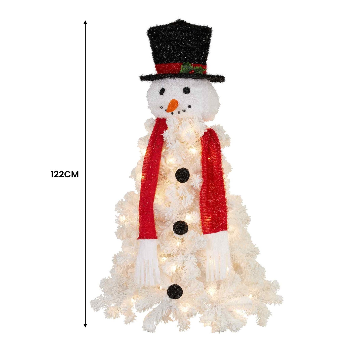 Christabelle Christabelle 4ft 122cm Snowman Christmas Tree with Lights