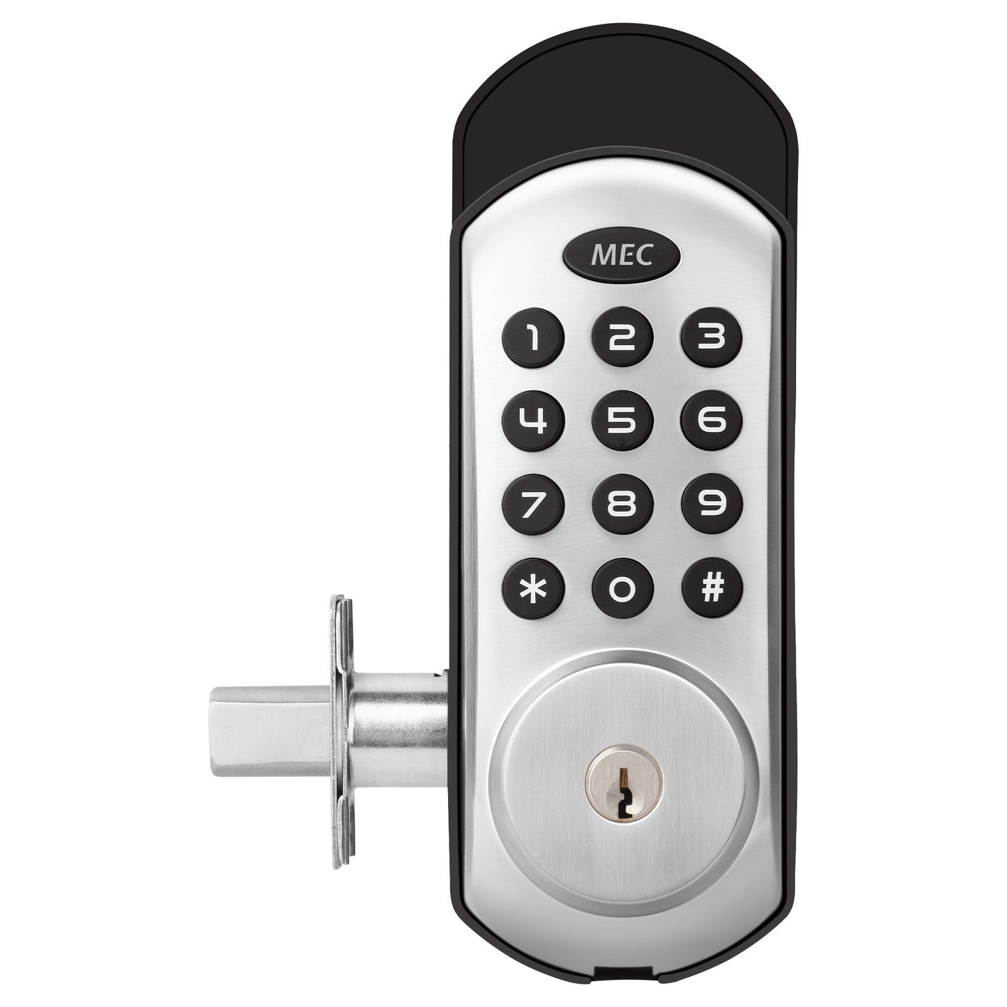 MEC Digital Motorised Smart Lock 20 User Codes Auto-Lock Backlit Keypad Chrome