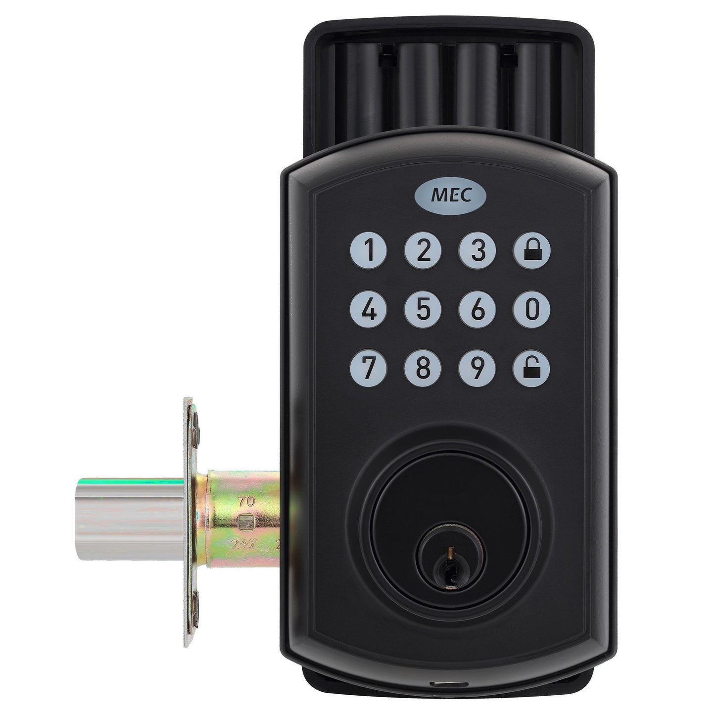 MEC Digital Motorised Smart Lock 50 User Codes Auto-Lock Backlit Keypad Matte Black