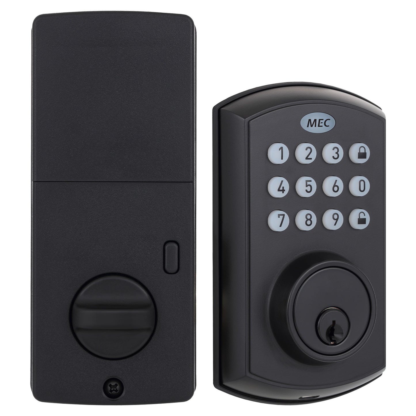 MEC Digital Motorised Smart Lock 50 User Codes Auto-Lock Backlit Keypad Matte Black