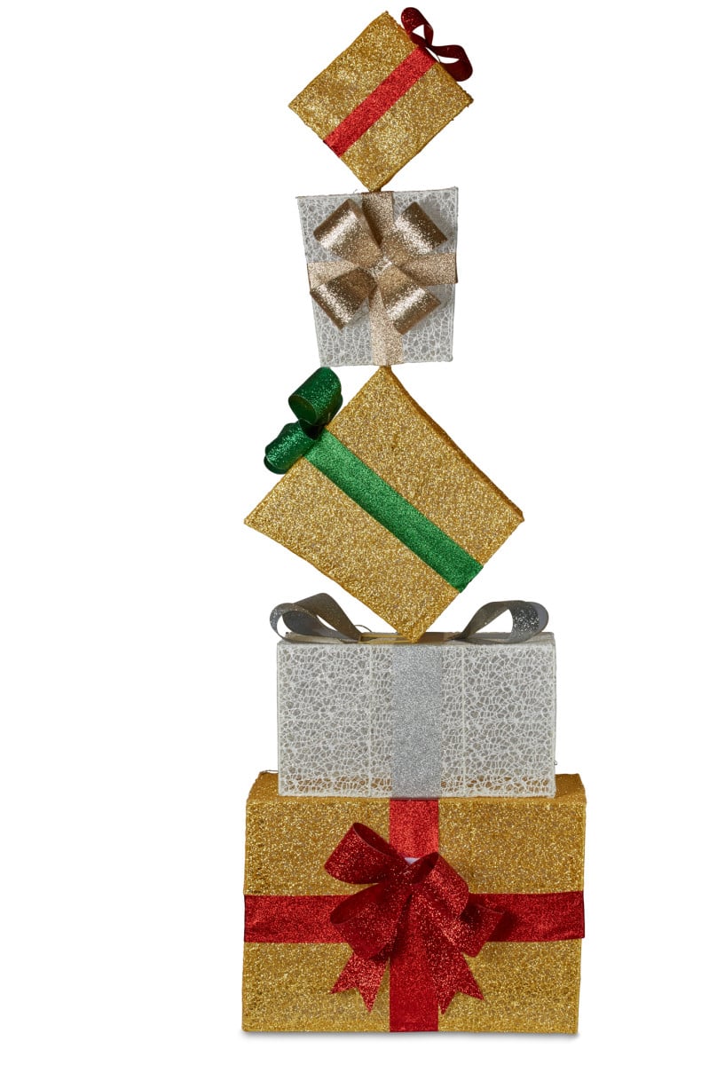 Christabelle 167cm Outdoor Christmas Present Stack with Lights