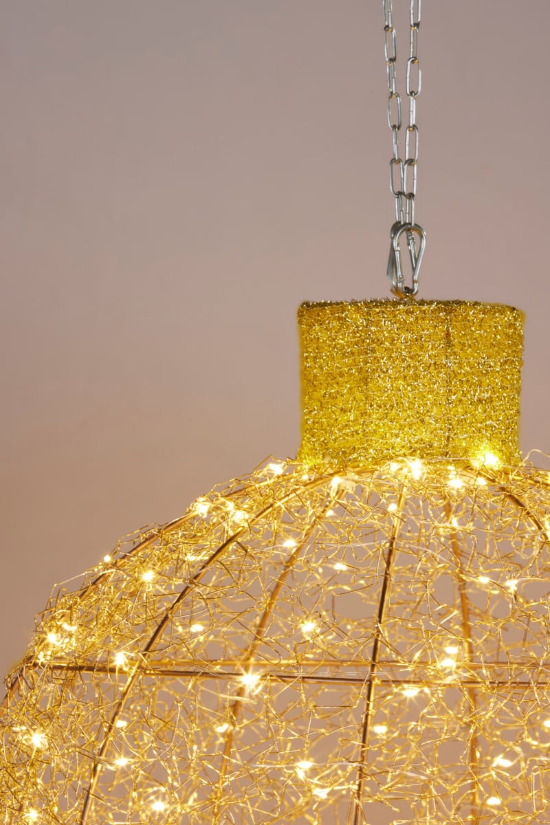 Christabelle Christmas Display Bauble with Gold Lights- Indoor/Outdoor - 50cm