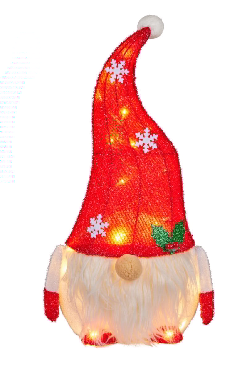 Christabelle Christmas Gnome Display with Lights - 51cm