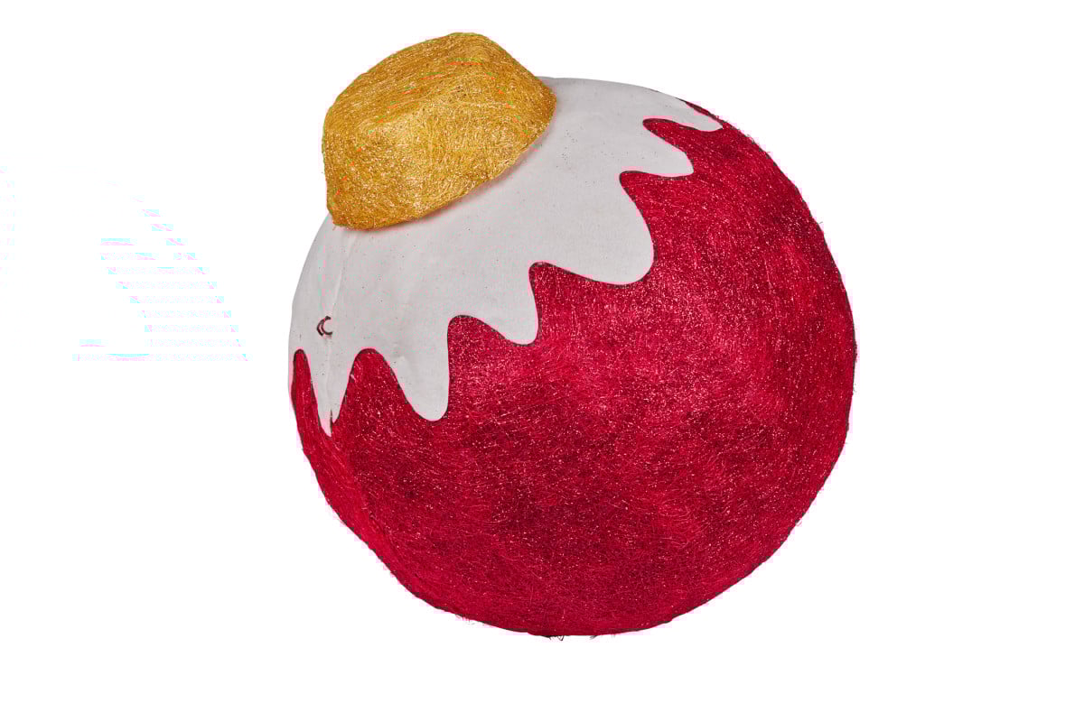 Christabelle Christmas Bauble Display with Lights- Red Indoor/Outdoor 50cm