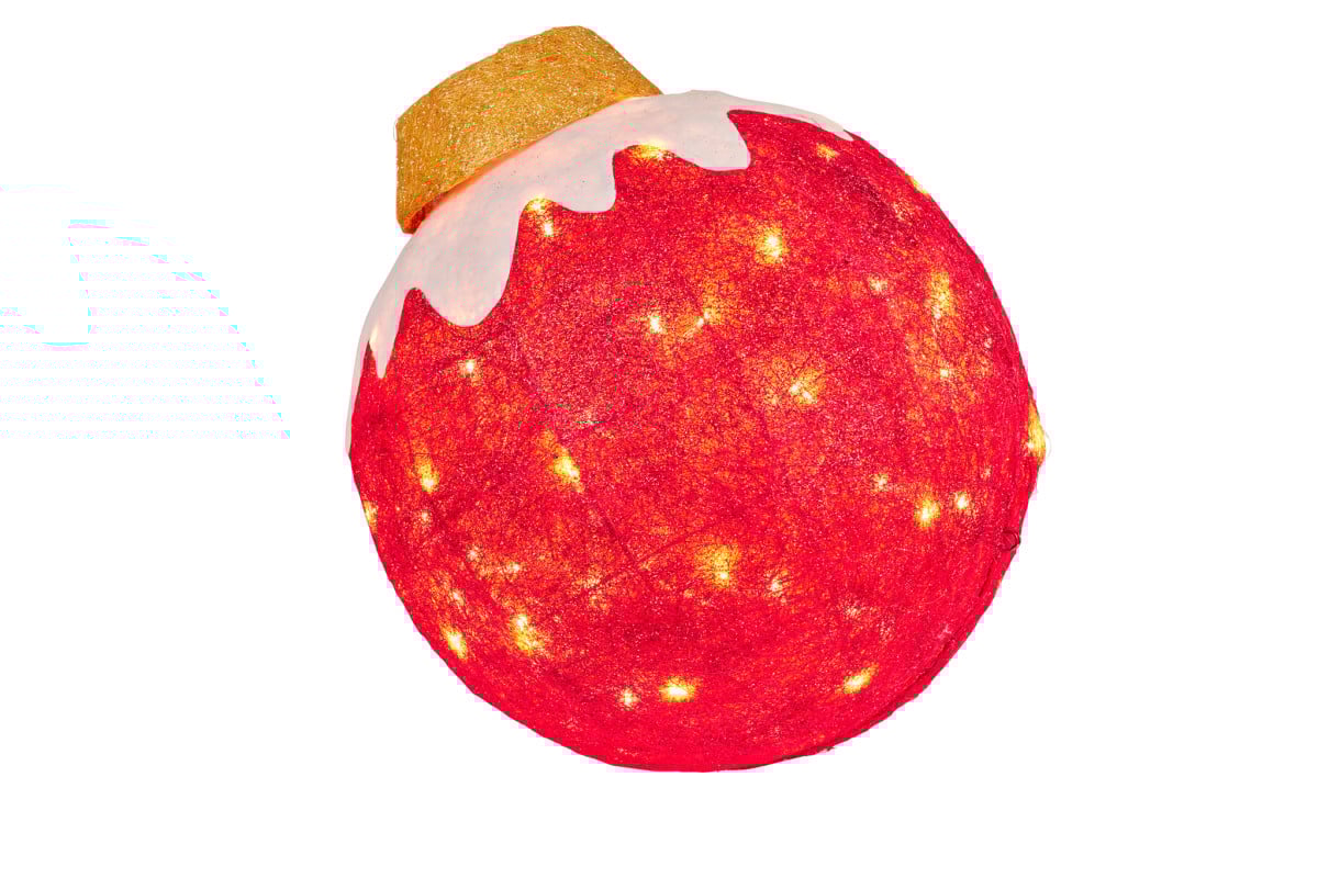 Christabelle Christmas Bauble Display with Lights- Red Indoor/Outdoor 50cm
