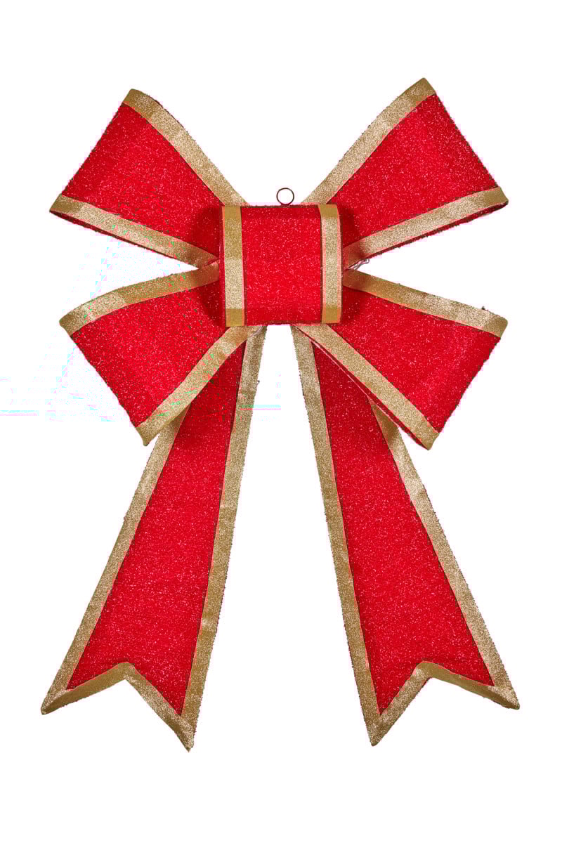 Christabelle Christmas Bow Display with Lights- Red Indoor/Outdoor 110cm
