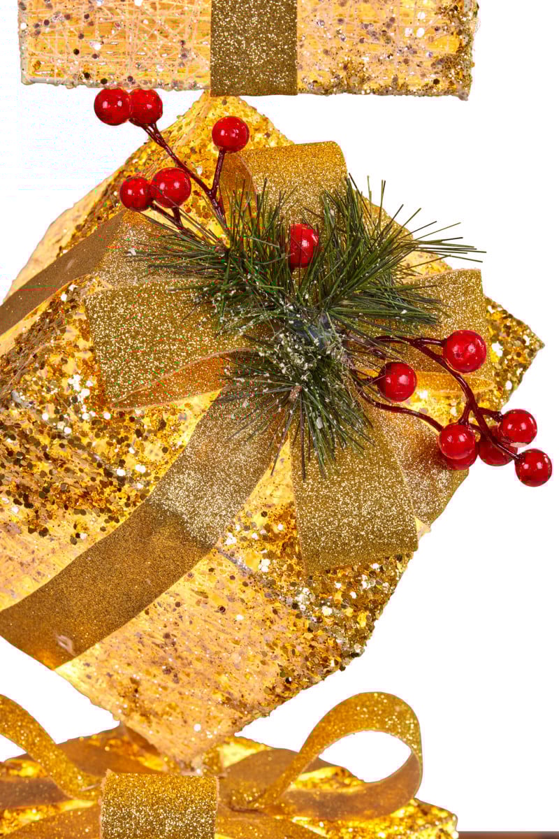 Christabelle 63cm Christmas Present Display Stack with LED Lights Decoration