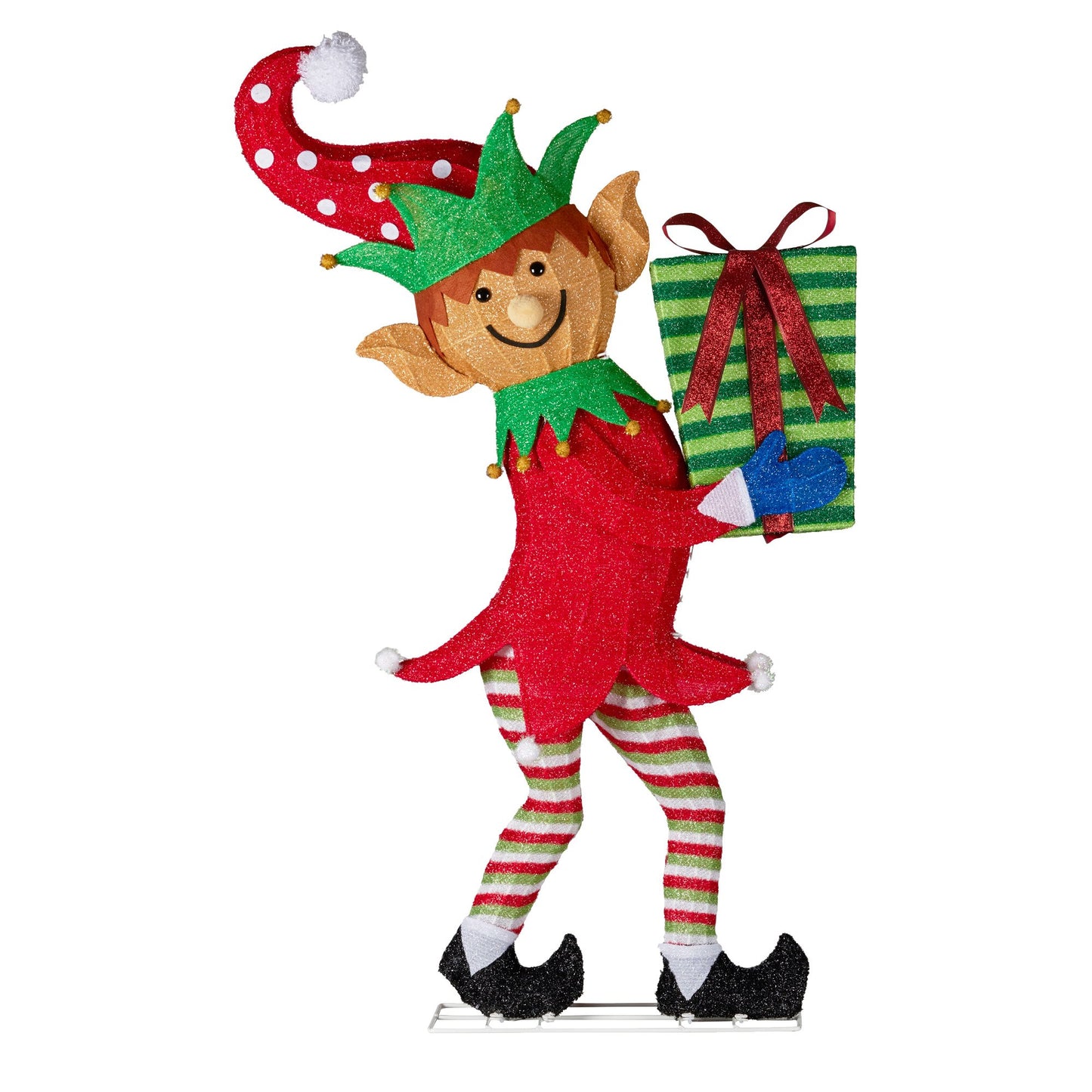 Christabelle 1.2m Christmas Elf Display Indoor Outdoor with LED Lights Decoration