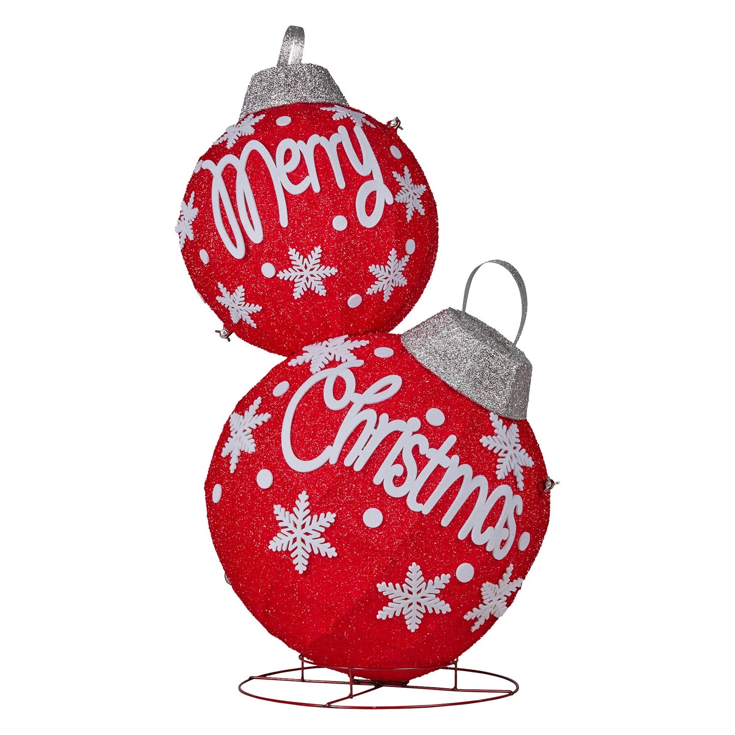 Christabelle Oversized Christmas Bauble Display Warm White LED Lights Indoor & Outdoor Holiday Decoration w/Wire Base