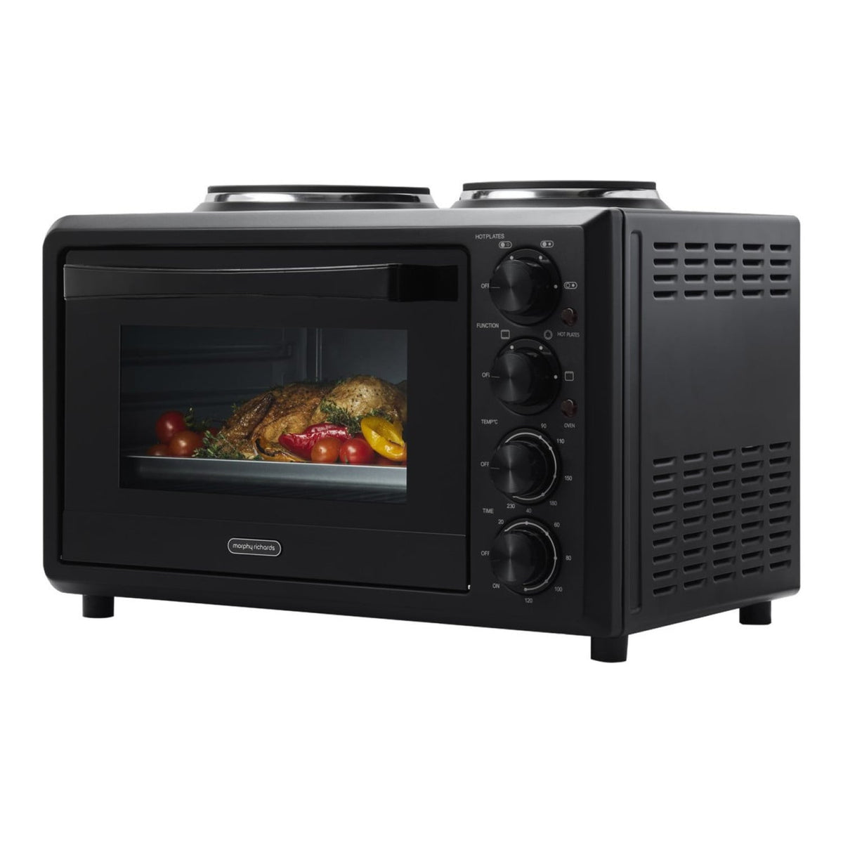 Morphy Richards 32L Black 2-in-1 Benchtop Convection Oven with Hot Plates