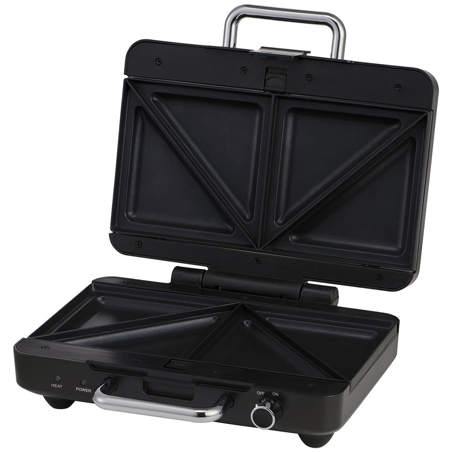 Morphy Richards MREMP4TNM Titanium 900W Multipress Jaffle Panini Waffle Pie 4 Plates Non-Stick Press Sandwich Maker
