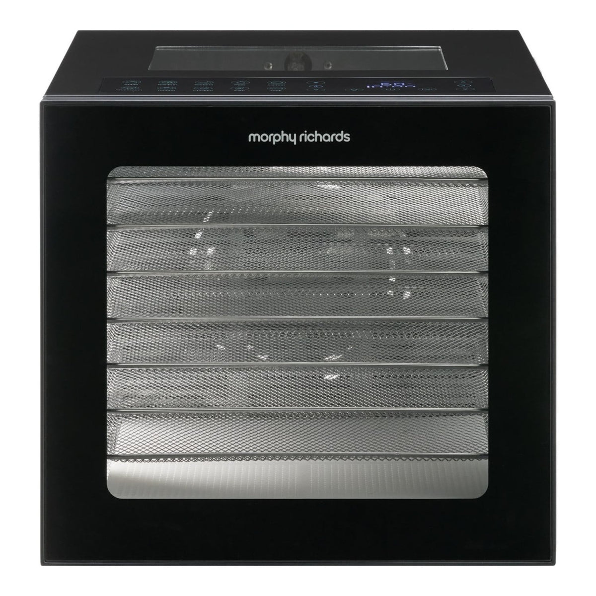 Morphy Richards 8 Shelf Food Dehydrator Stainless Steel Trays 10 Presets Black
