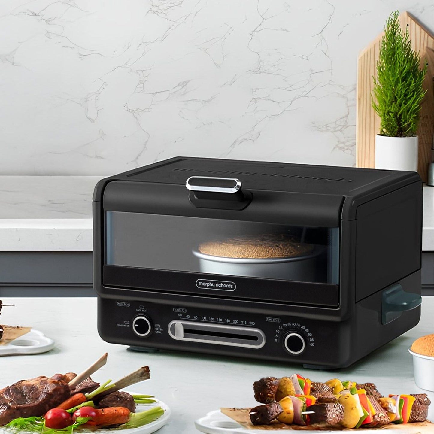 Morphy Richards MRMPO12T 2000W Electric Oven 12L Multi-Function Countertop Oven for Baking, Roasting, Grilling, Frying, Stewing & Barbeque