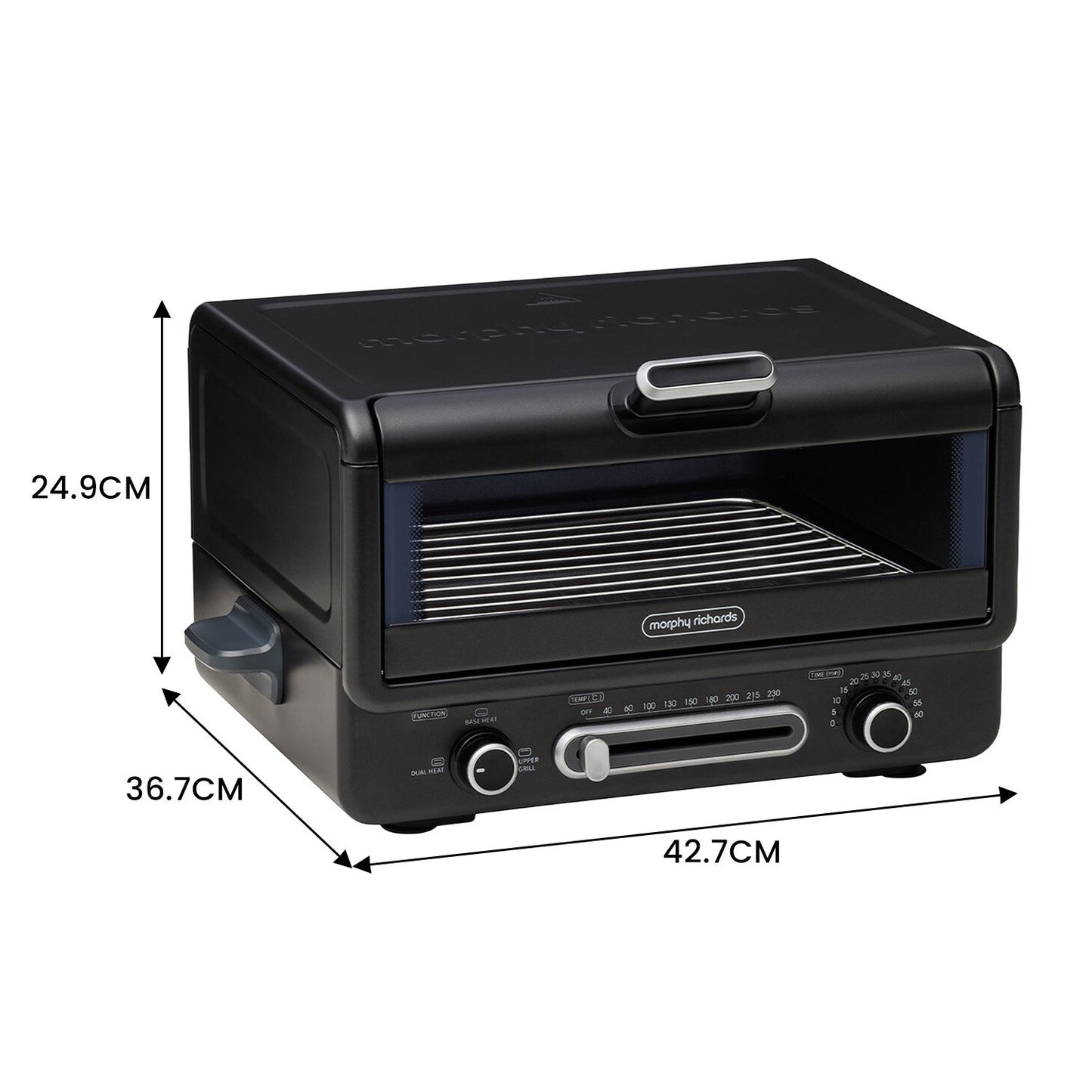 Morphy Richards MRMPO12T 2000W Electric Oven 12L Multi-Function Countertop Oven for Baking, Roasting, Grilling, Frying, Stewing & Barbeque