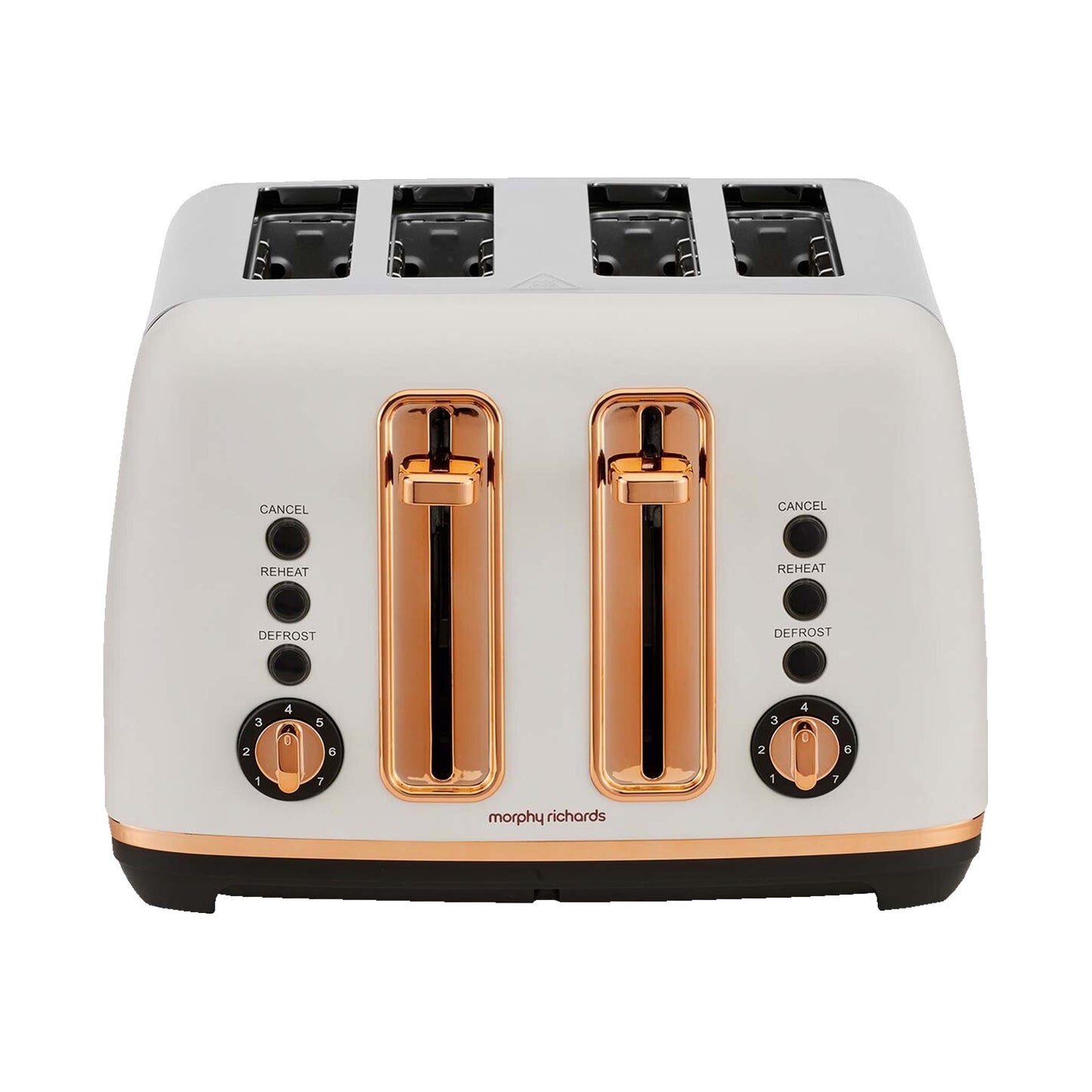 Morphy Richards Ascend Rose Gold 4-Slice Toaster - Matte White