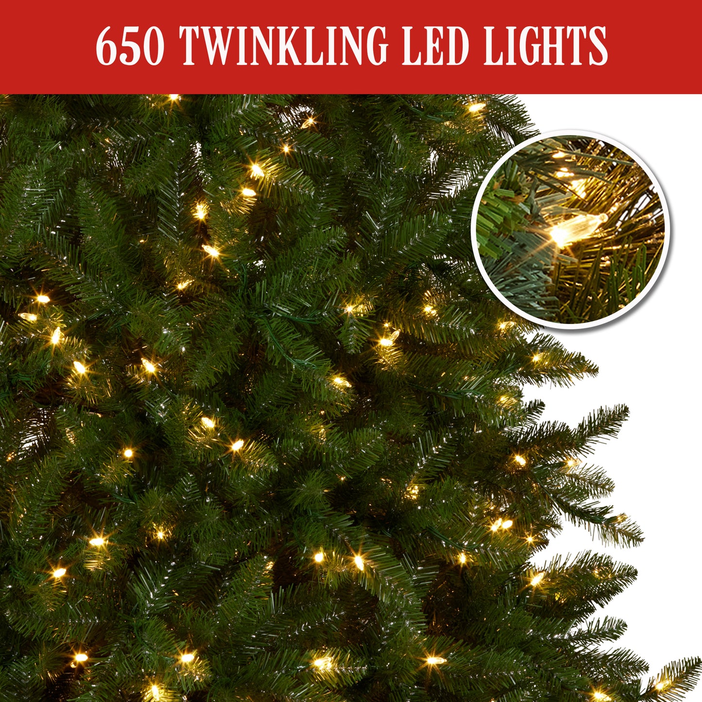Christabelle 2.3m Dunhill Shimmer Fir Pre-Lit Christmas Tree