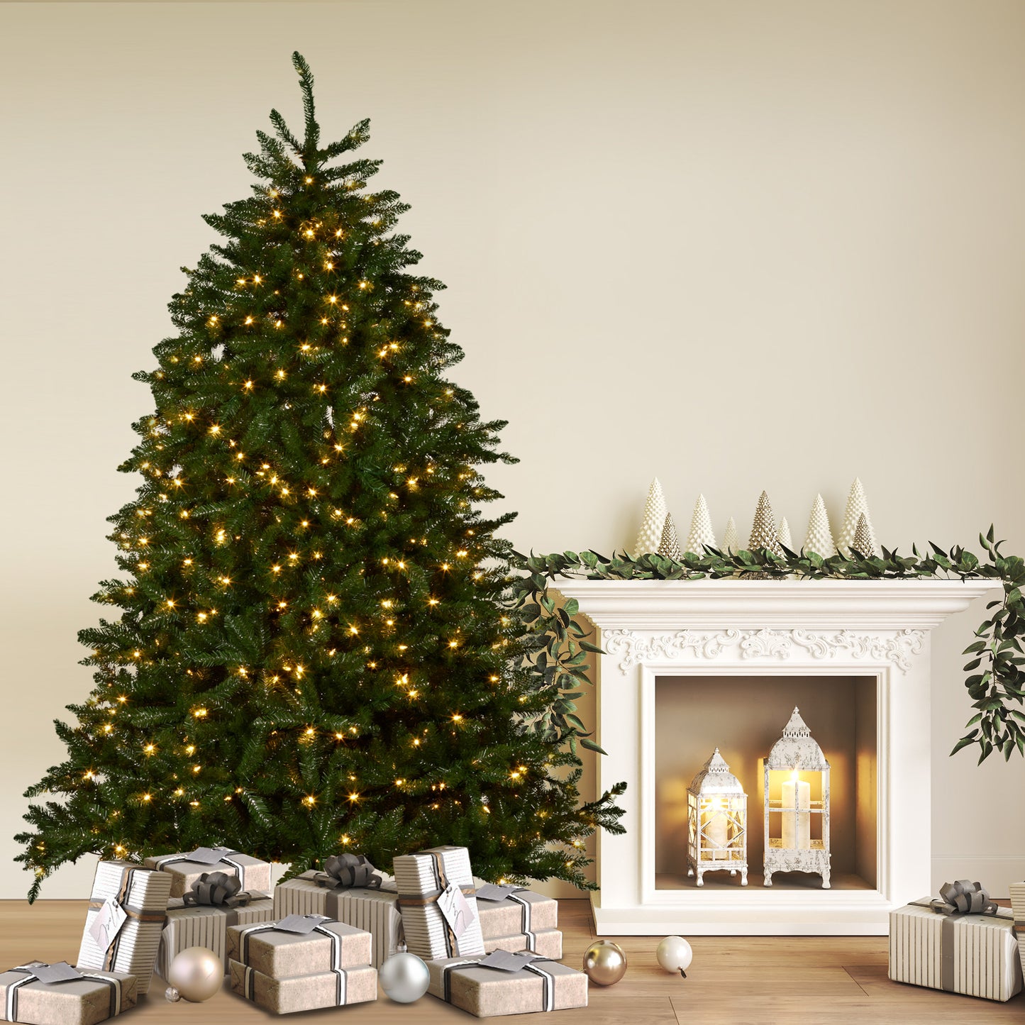Christabelle 2.3m Dunhill Shimmer Fir Pre-Lit Christmas Tree
