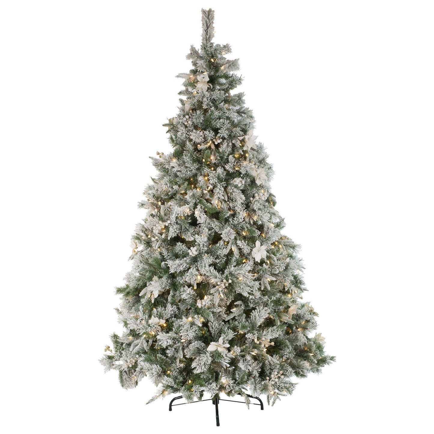 National Tree Company 2.3m Frosted Colonial Prelit Christmas Tree