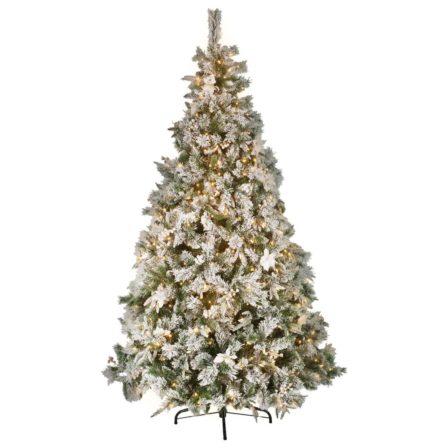 National Tree Company 2.3m Frosted Colonial Prelit Christmas Tree