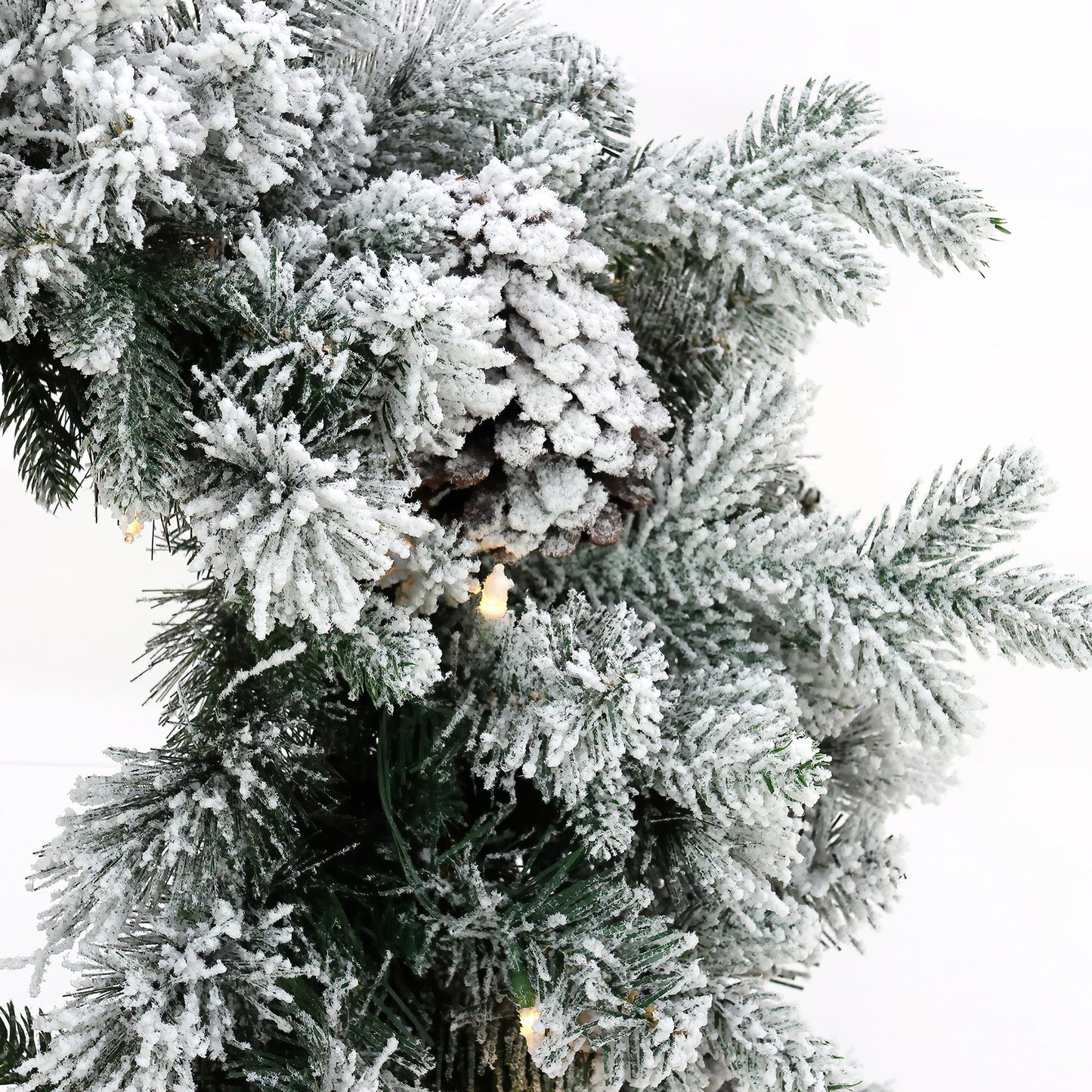 Christabelle Large 1.2m Christmas Wreath Snowy Dorchester with LED Lights Front Door Decoration Ornament