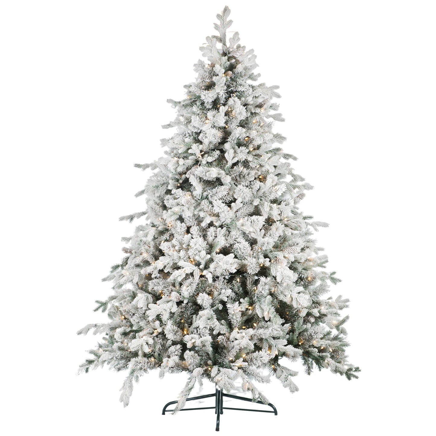 Christabelle 9ft Christmas Tree with Twinkle Lights- Snowy Dorchester