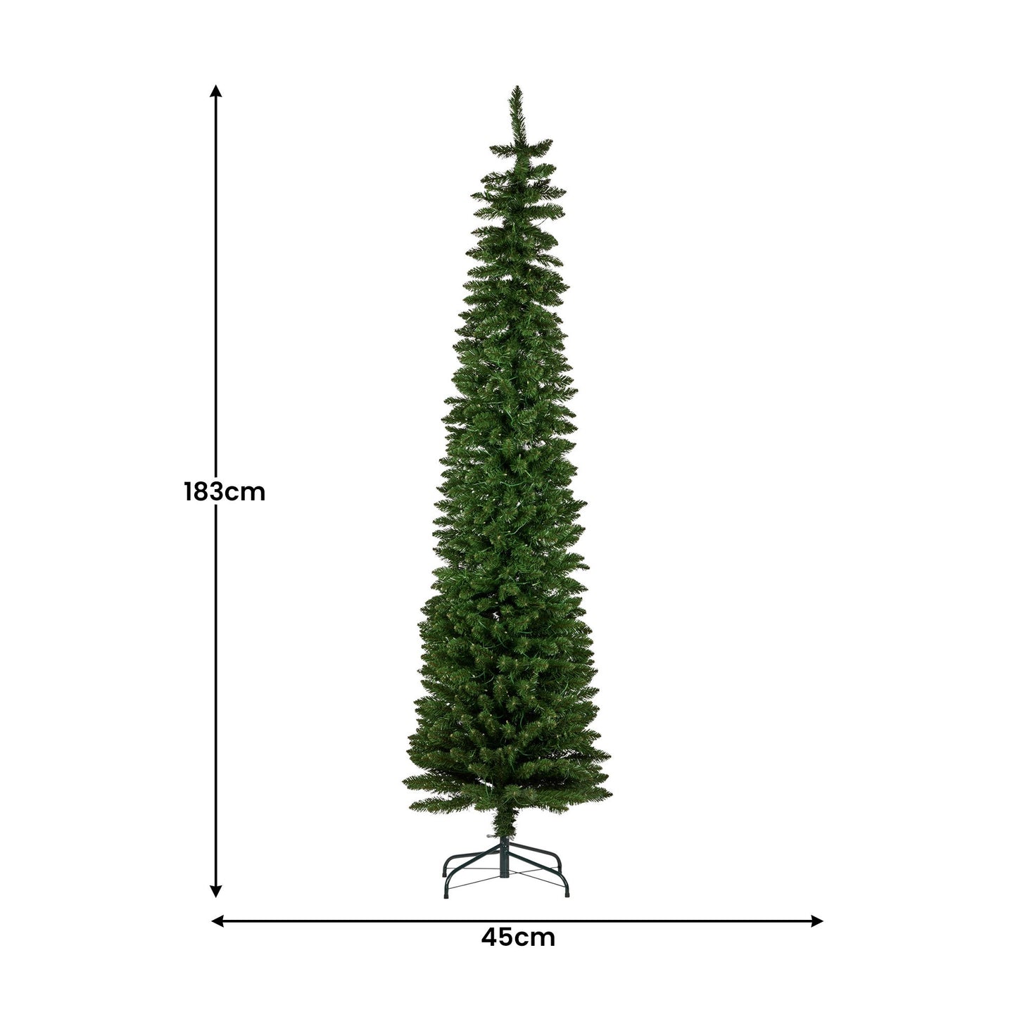 Christabelle 1.8m Christmas Tree Duncan Pine Pencil 6ft Pre Lit LED Lights