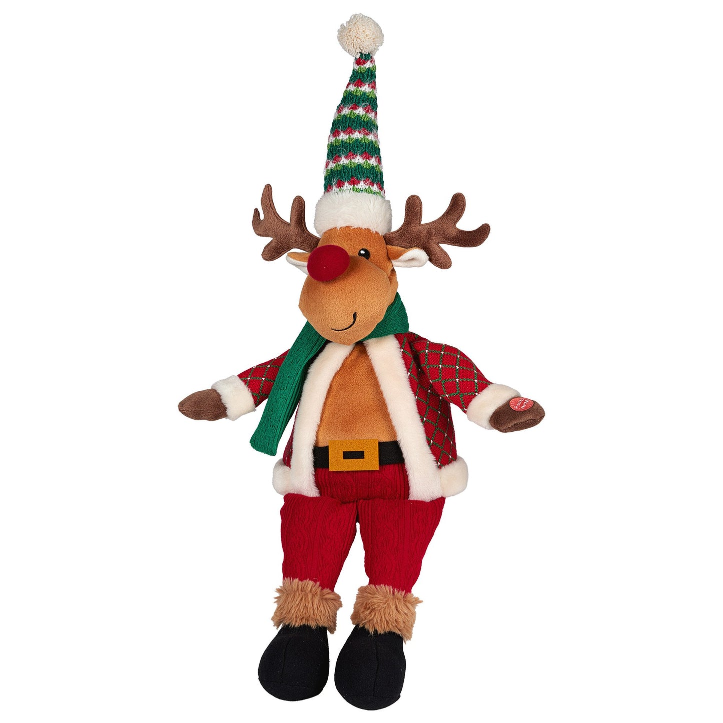 Christabelle 56cm Battery-Operated Christmas Moose with Animation & Music