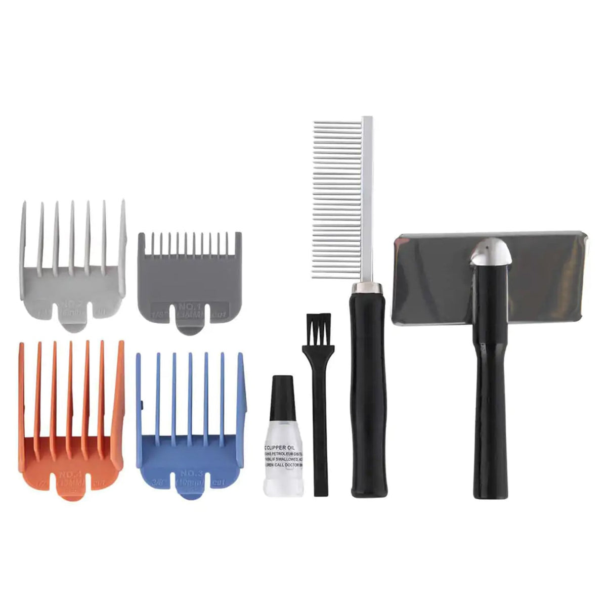 Stella Cordless Pet Grooming Kit - Dog & Cat Hair Clippers Trimmer Set with Stainless Steel Blades Comb & Brush