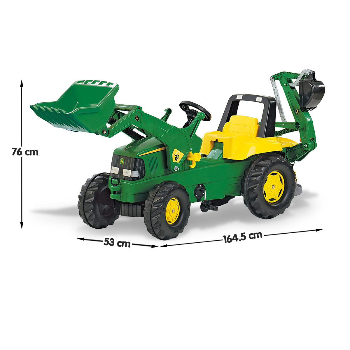Kahuna John Deere Rolly Kids Ride On Tractor with Loader & Digger RT811076