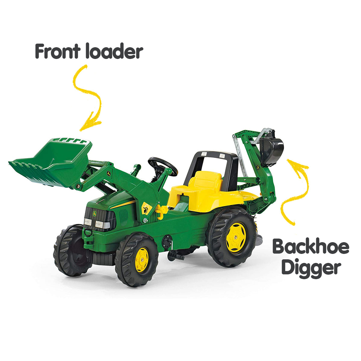 John Deere Rolly Kids Ride On Tractor with Loader & Digger RT811076