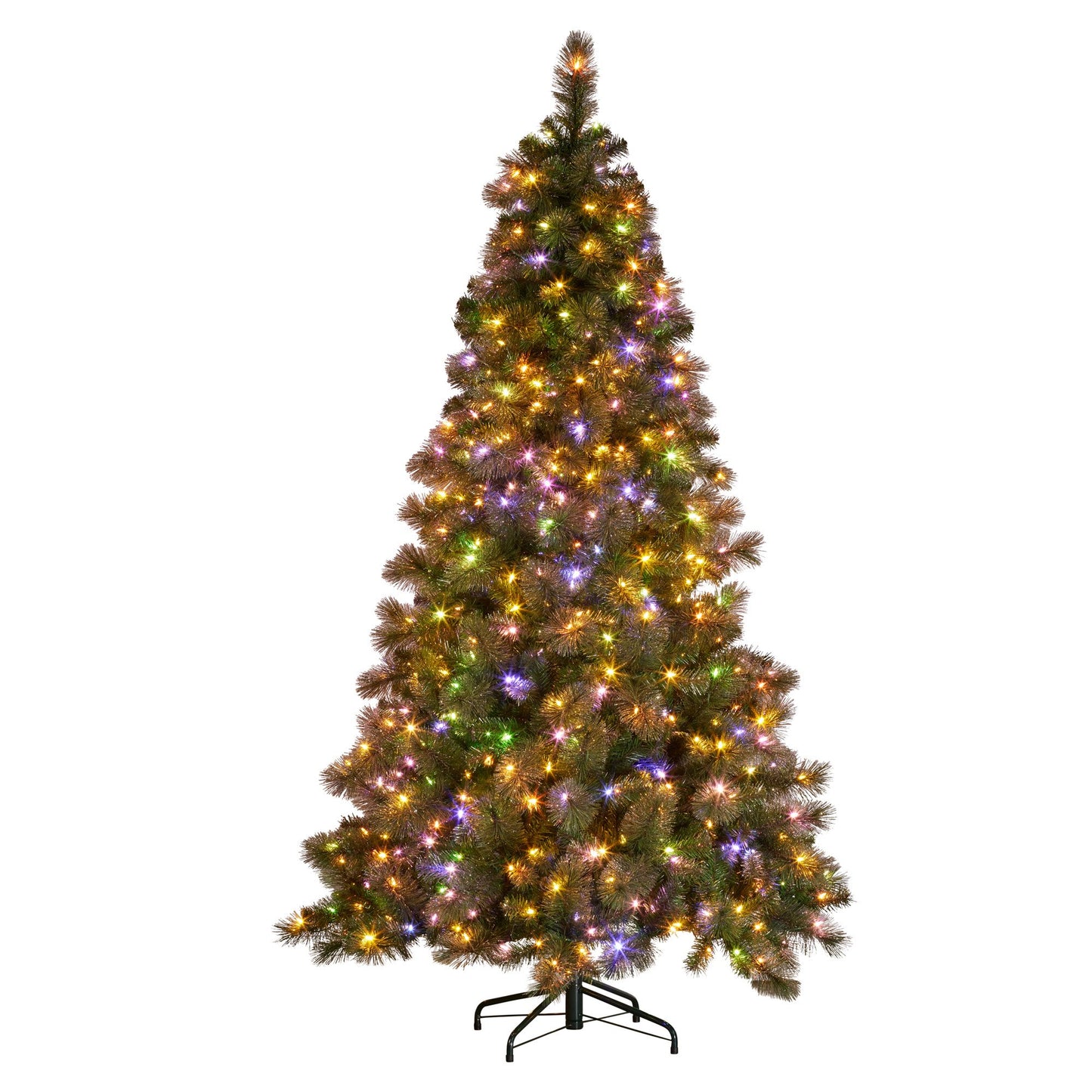 Christabelle 9ft Christmas Tree Glittery Gold Pine Needles 850 LED Multi-Functional Lights Xmas Decor
