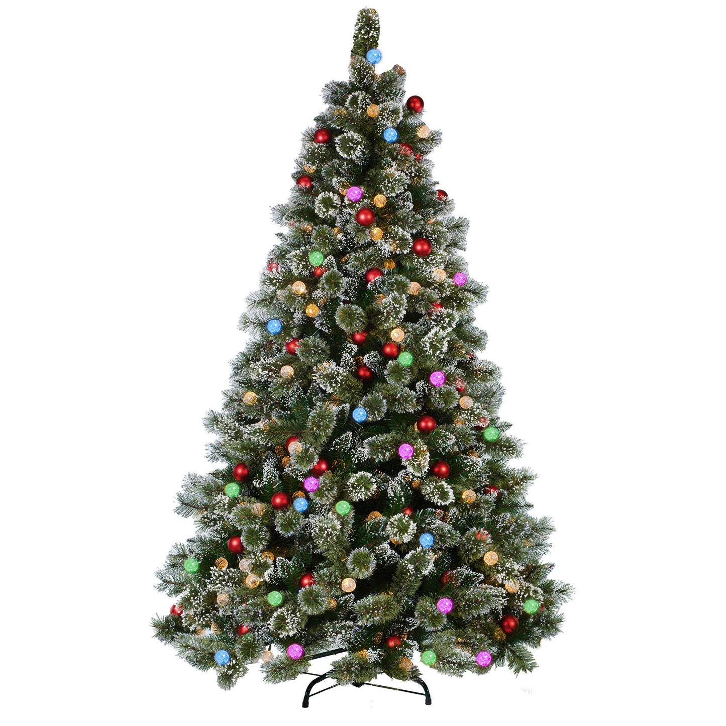Christabelle Snowy Bristle 3.6m Multicolour Pre-Lit Christmas Tree with 5532 Tips