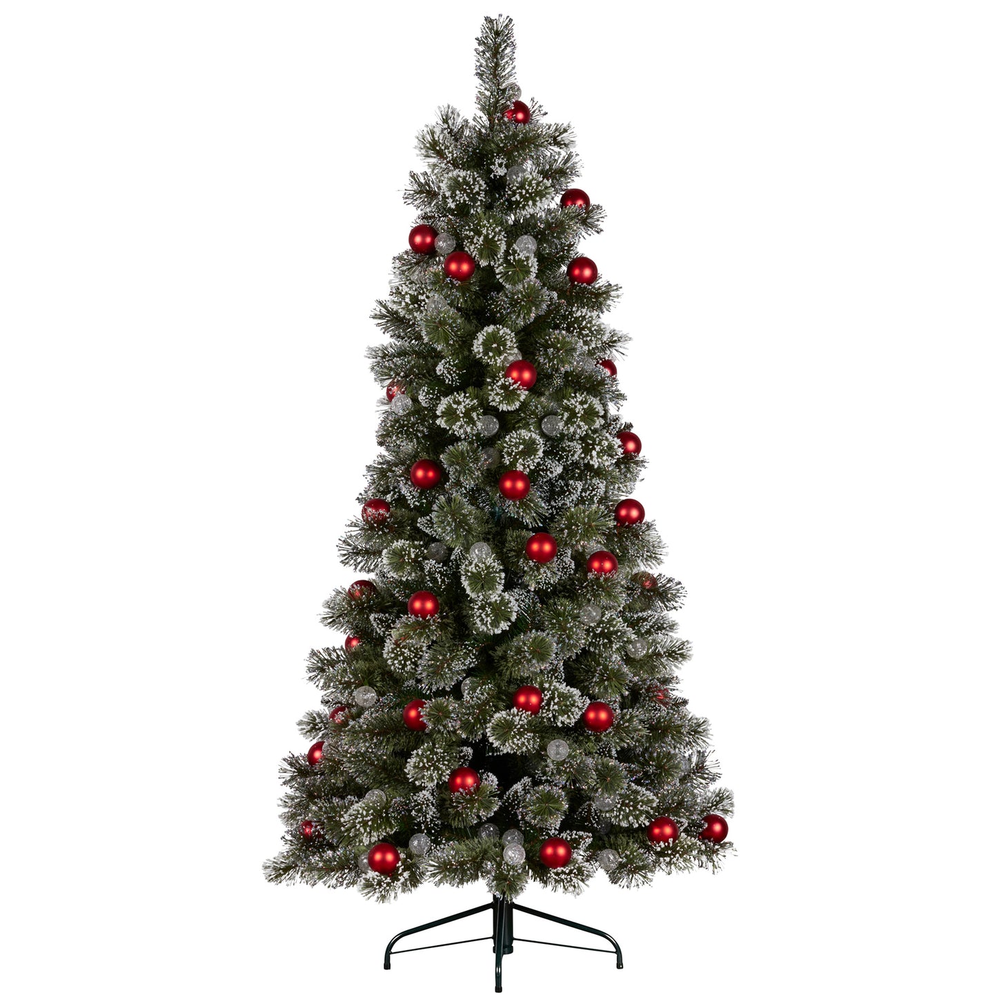 Christabelle Snowy Bristle 2.3m Slim Multicolour Pre-Lit Christmas Tree with 917 Tips