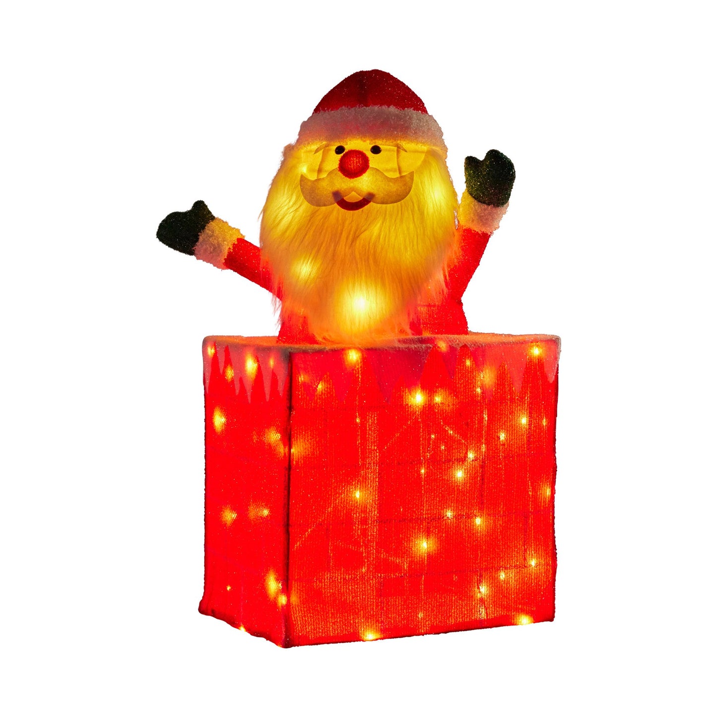 Christabelle 76cm Santa in Chimney Christmas Tree Warm White LED Lights Animated Decoration Ornament
