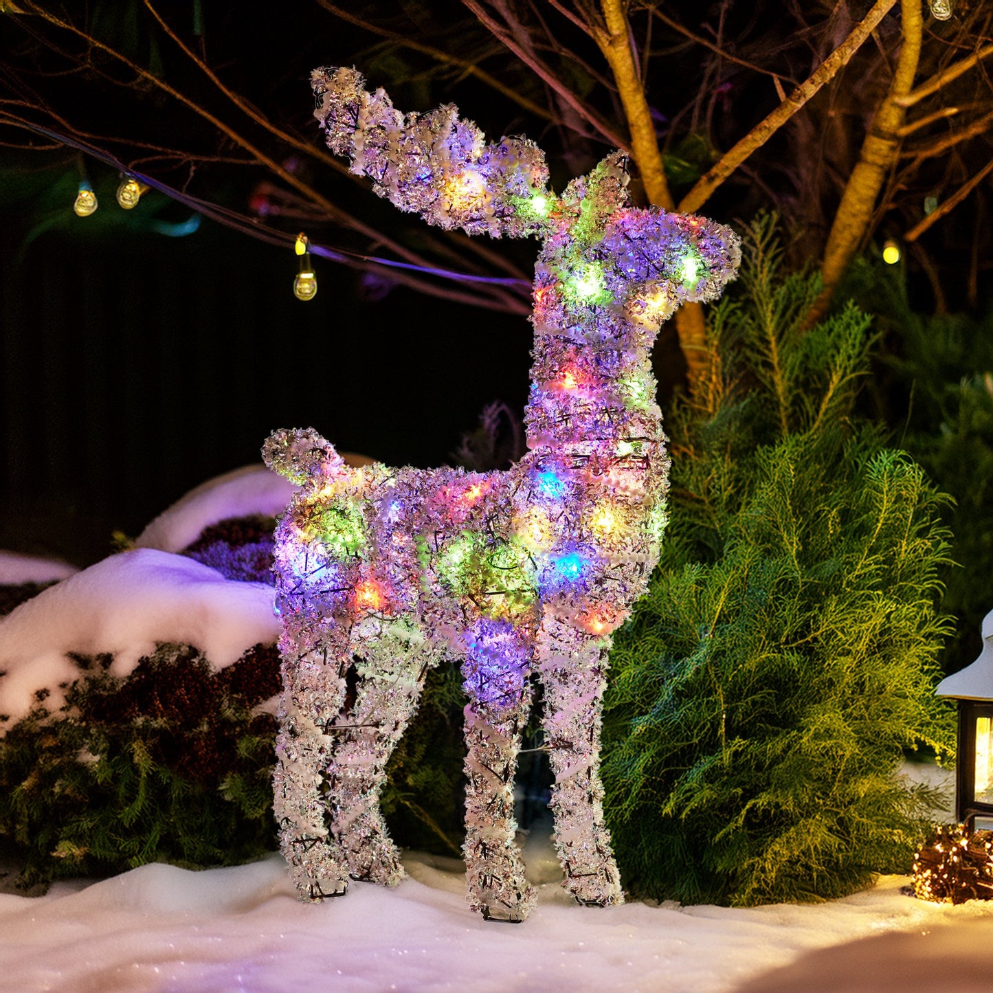 Christabelle 112cm Animated Reindeer Christmas LED Lights Indoor Outdoor Yard Statue Decoration