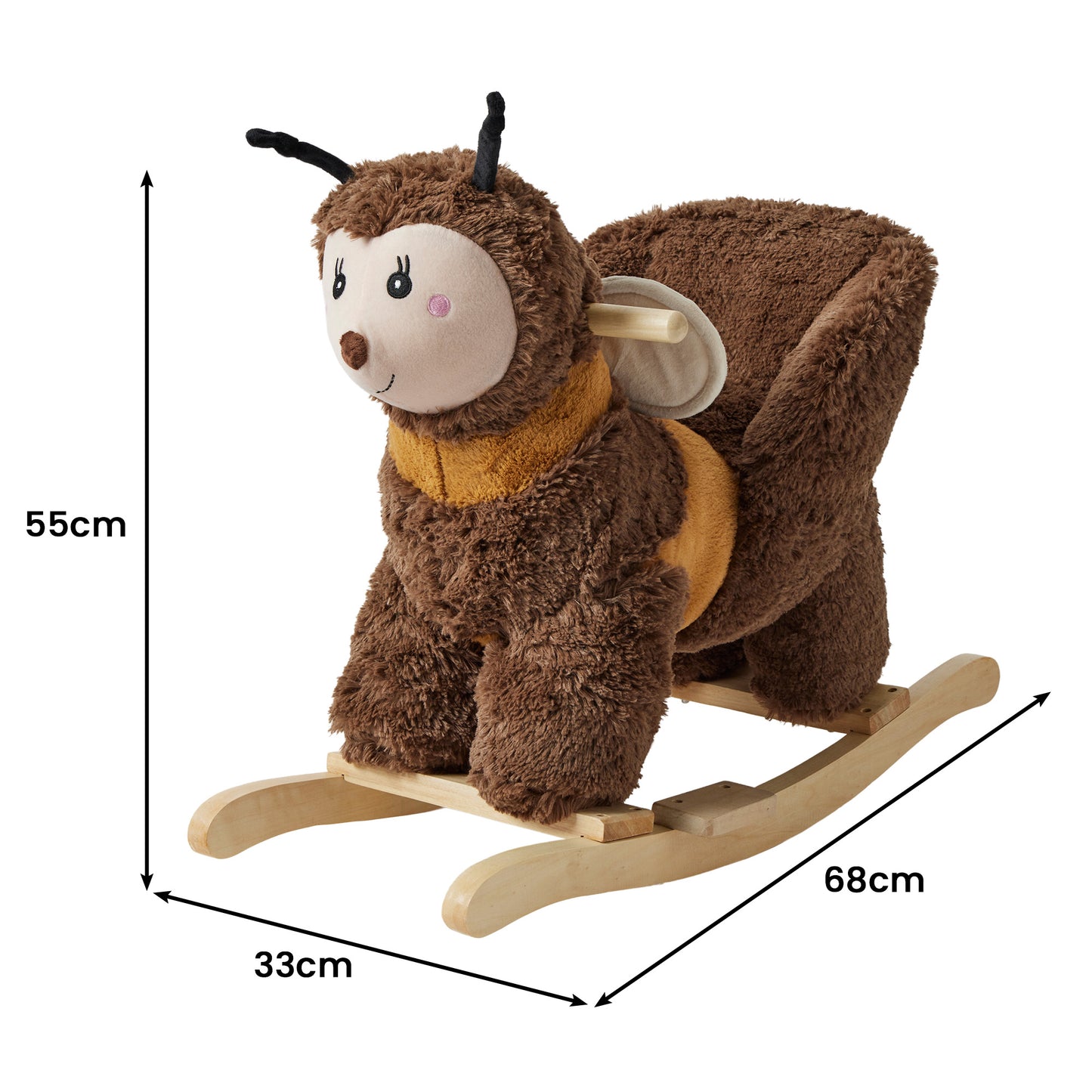 Jiggle & Giggle Soft Plush Toy Rocker - Bee