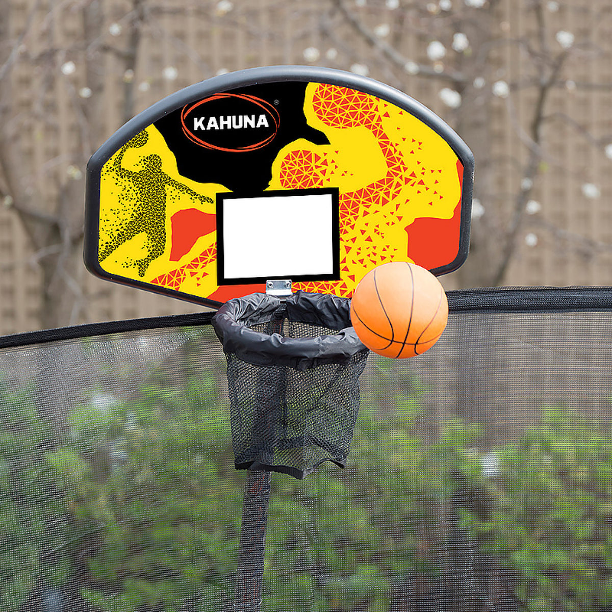 Kahuna Trampoline 16 ft with Basketball Set - Pink
