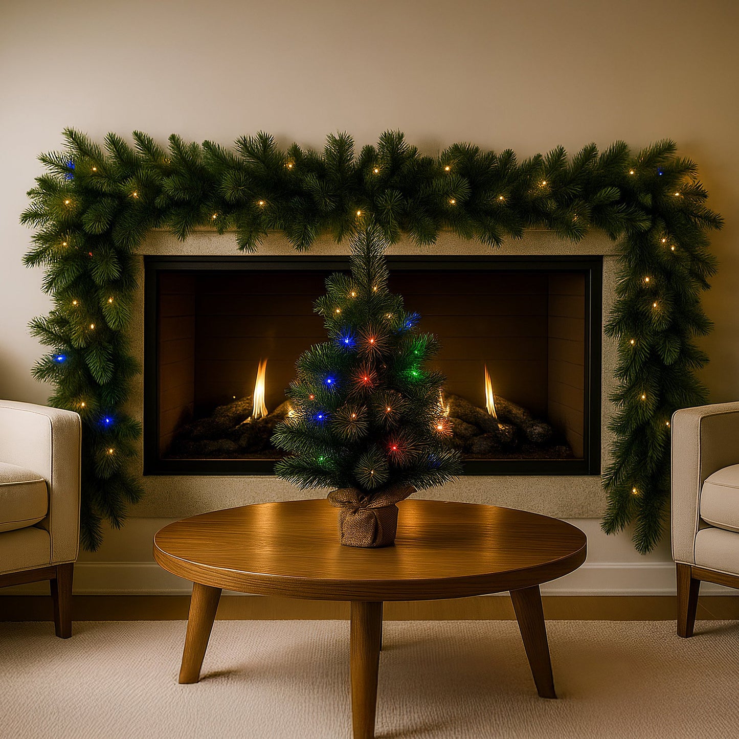 Christabelle 2.7m Christmas Garland with LED Lights Dorset Pine Mantle Decoration Ornament