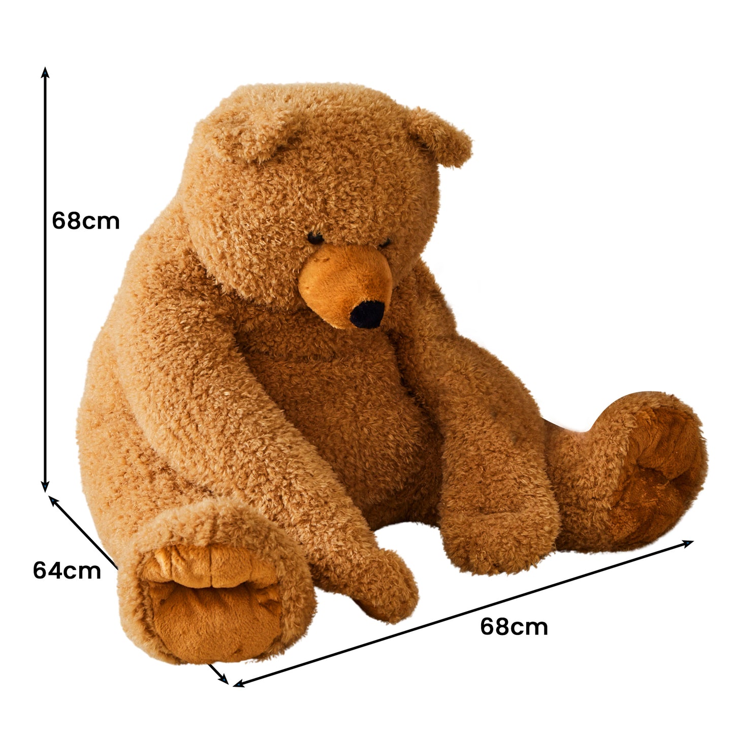 Jiggle & Giggle Large Sitting Soft Plush Toy Teddy Bear