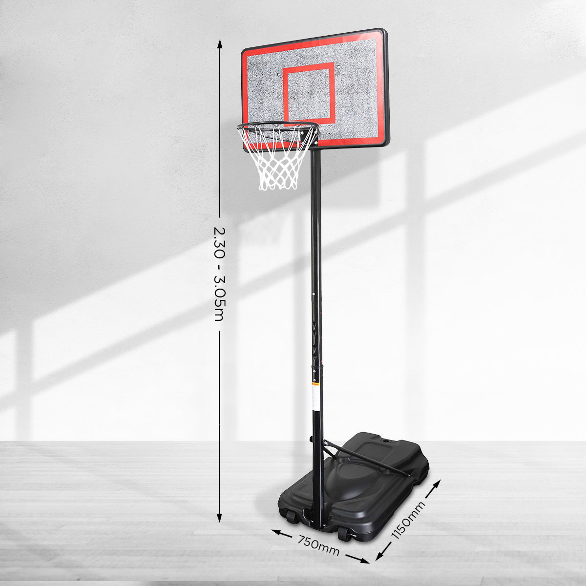 Kahuna Height Adjustable Basketball Hoop Backboard Portable Stand