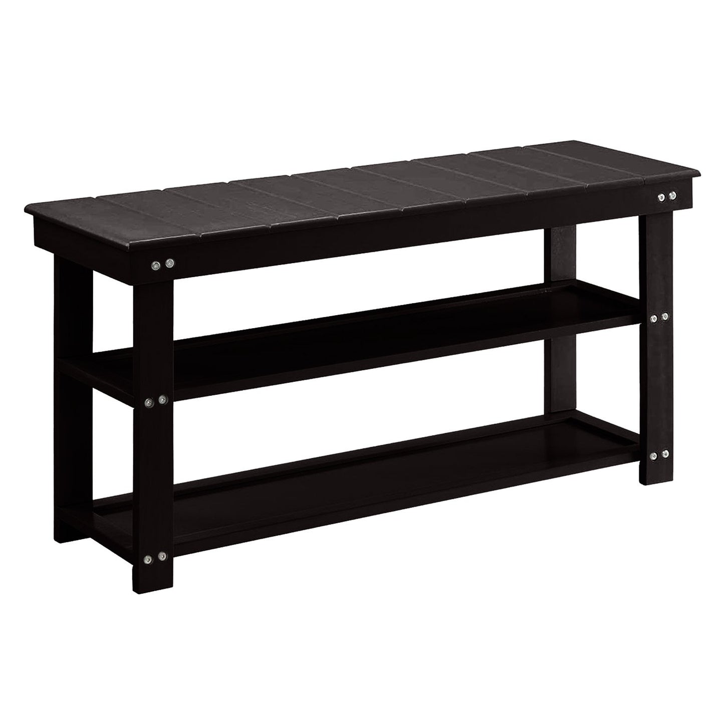 Sarantino Maeve Shoe Storage Bench - Black