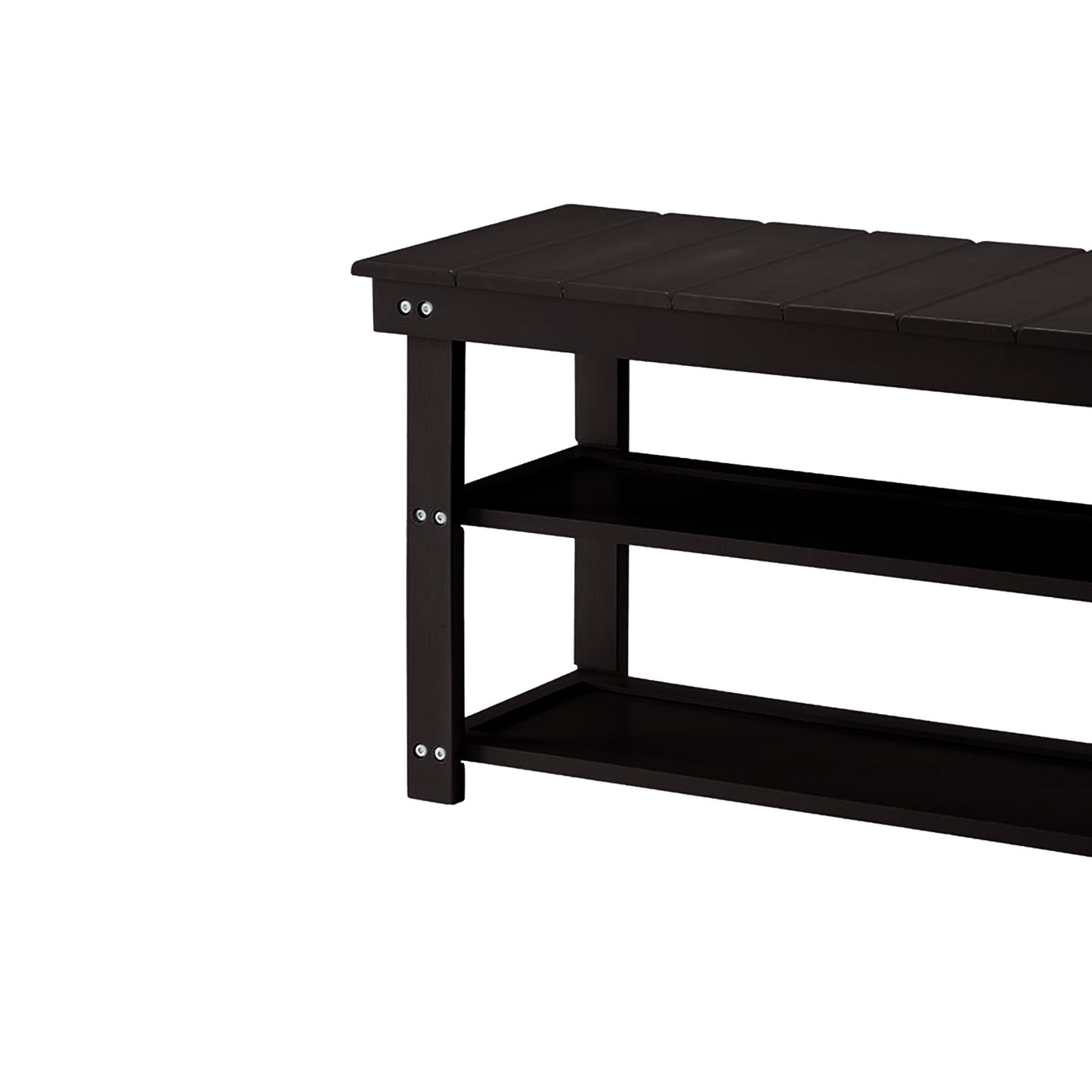 Sarantino Maeve Shoe Storage Bench - Black