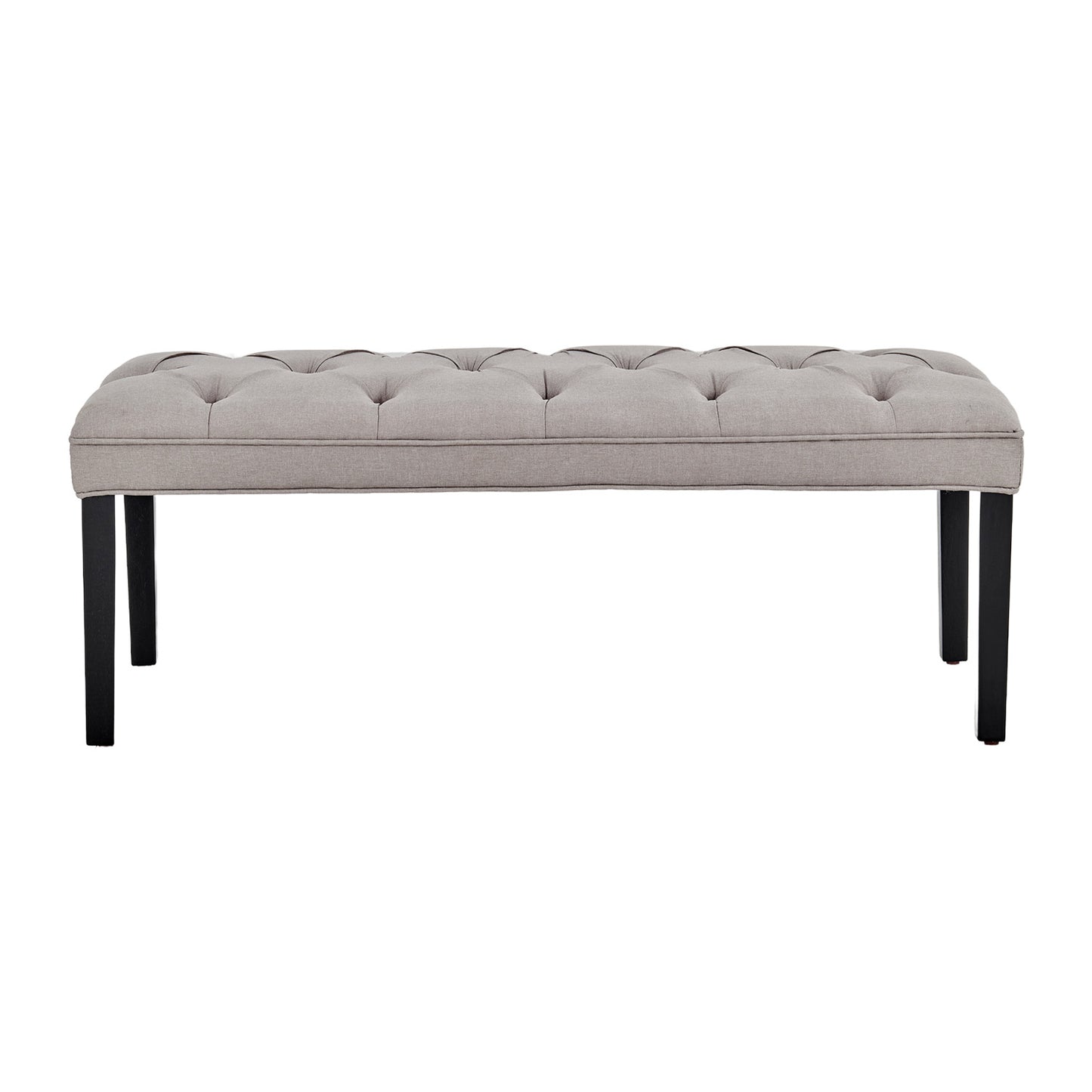 Cate Button-Tufted Upholstered Bench by Sarantino - Light Grey