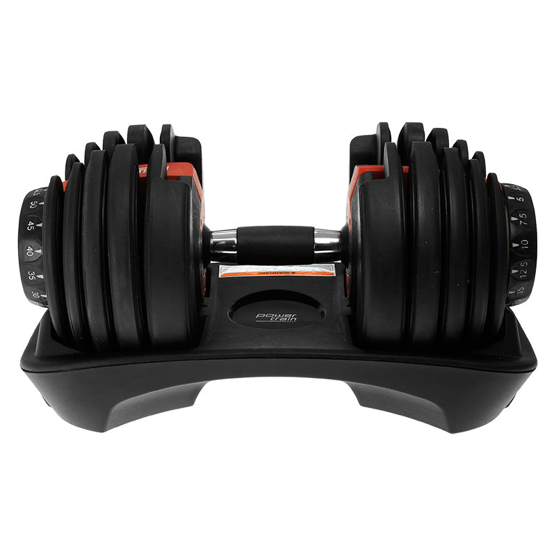 2x 24kg Powertrain Adjustable Dumbbells with Stand