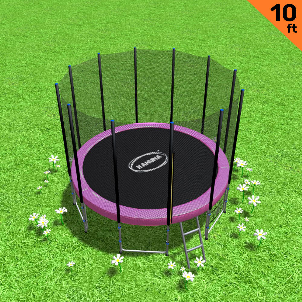 Kahuna Blizzard 10 ft Trampoline with Net Pink