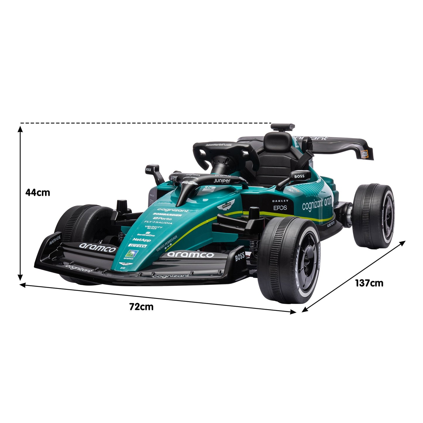 Aston Martin Aramco F1 Licensed Electric Kids Ride On Race Car