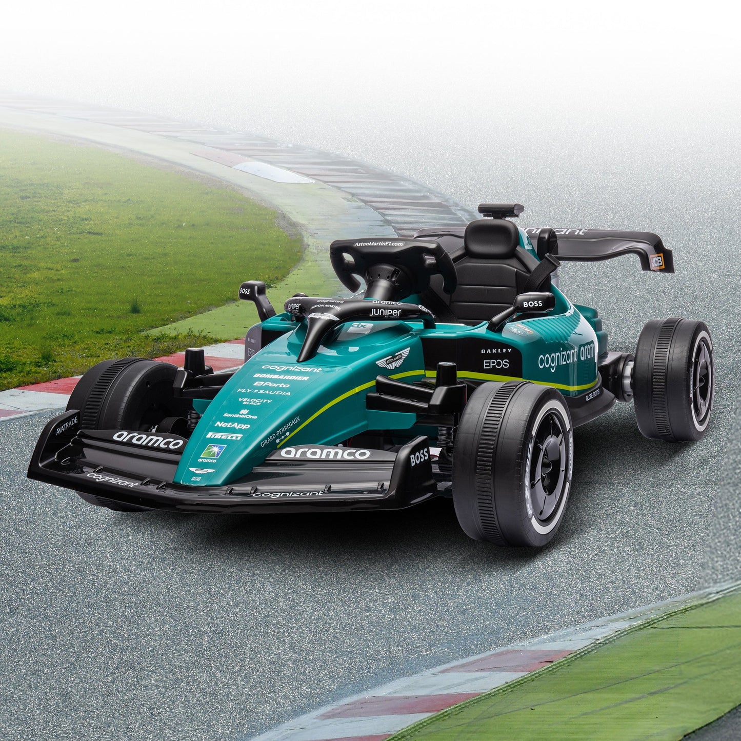 Aston Martin Aramco F1 Licensed Electric Kids Ride On Race Car