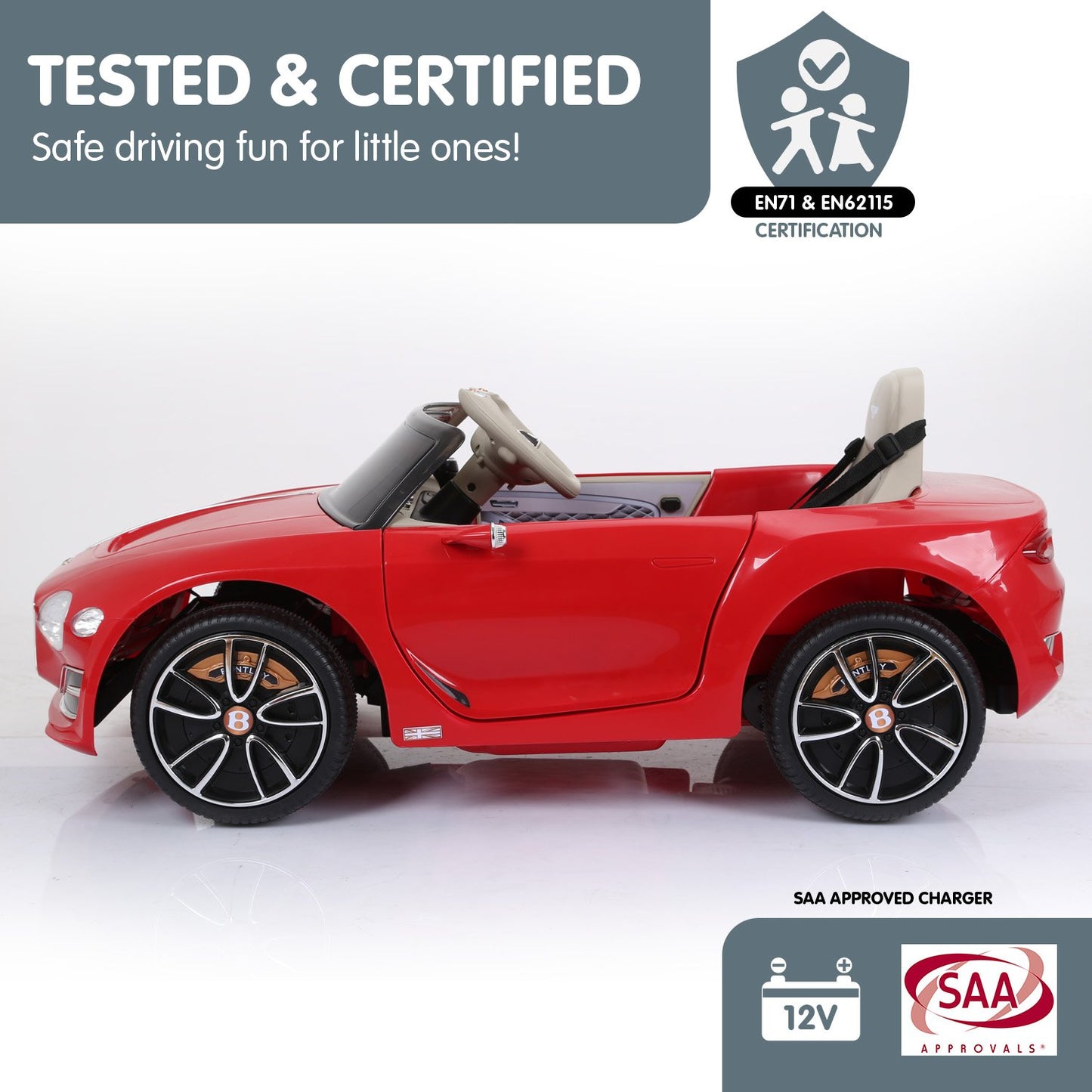 Bentley Exp 12 Speed 6E Licensed Kids Ride On Electric Car Red